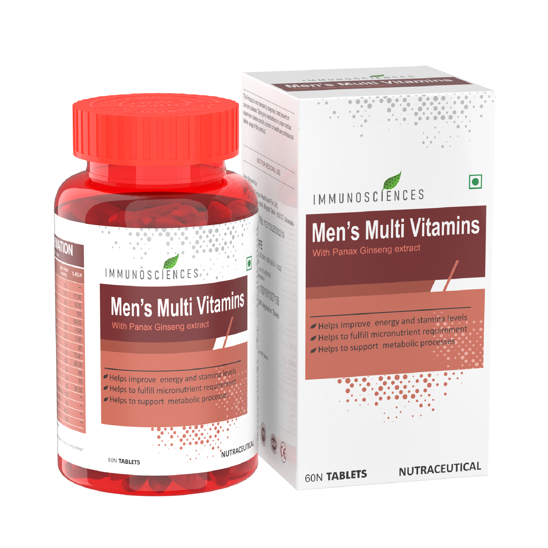 Immunosciences Men Multi Vitamins with Panax Ginseng